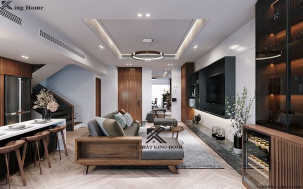 Mẫu căn hộ Duplex lựa chọn gỗ làm vật liệu chủ đạo Can-ho-duplex-mau-go
